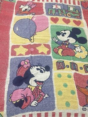 Vintage Style Colorful Baby Blanket | Soft Cotton | Nursery Decor